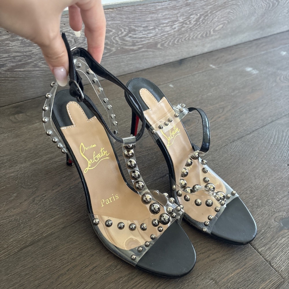 Christian Louboutin Pumps Size 38 Detail Black And Silverware